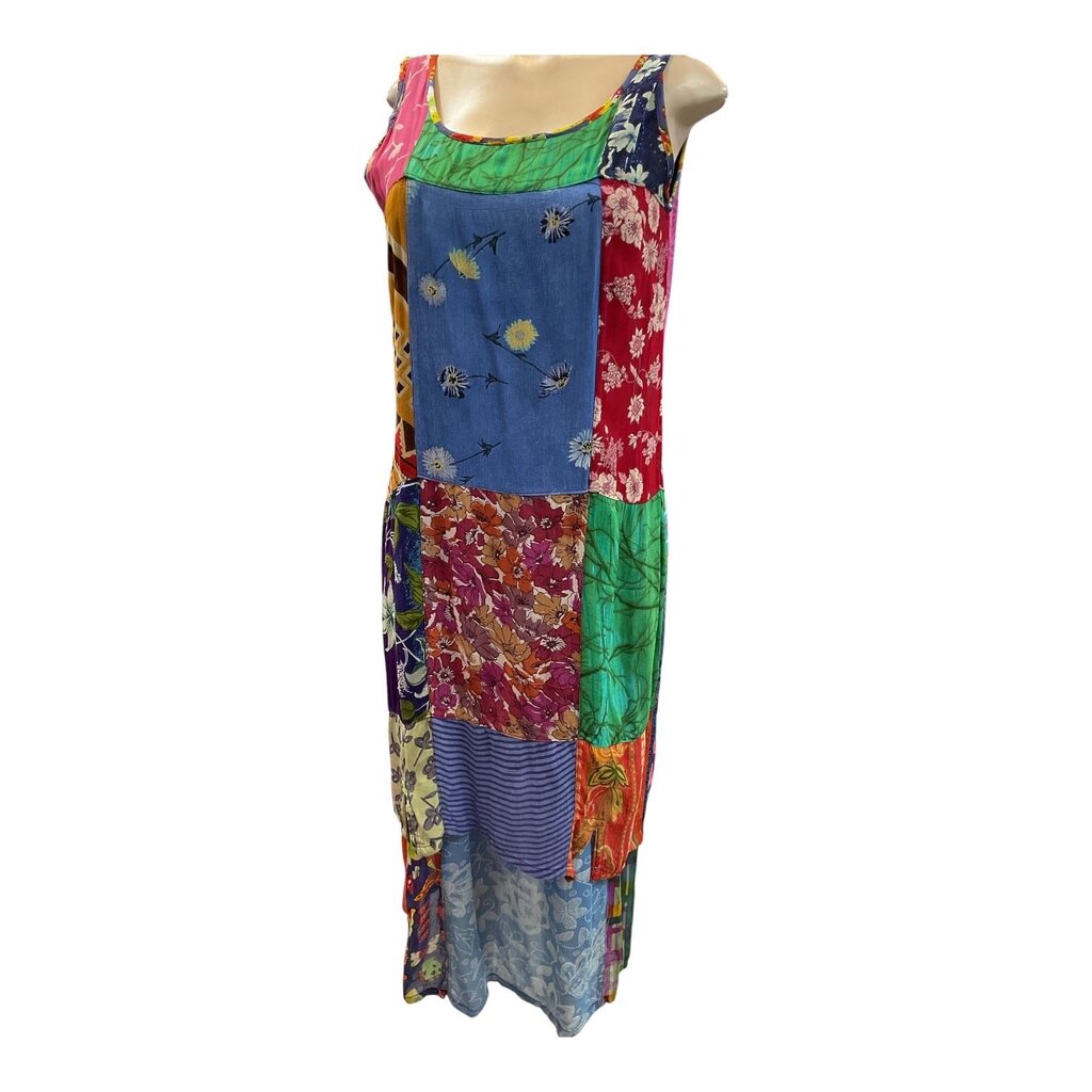 Sacred Threads (Med) Printed Sleeveless Dress Colorful