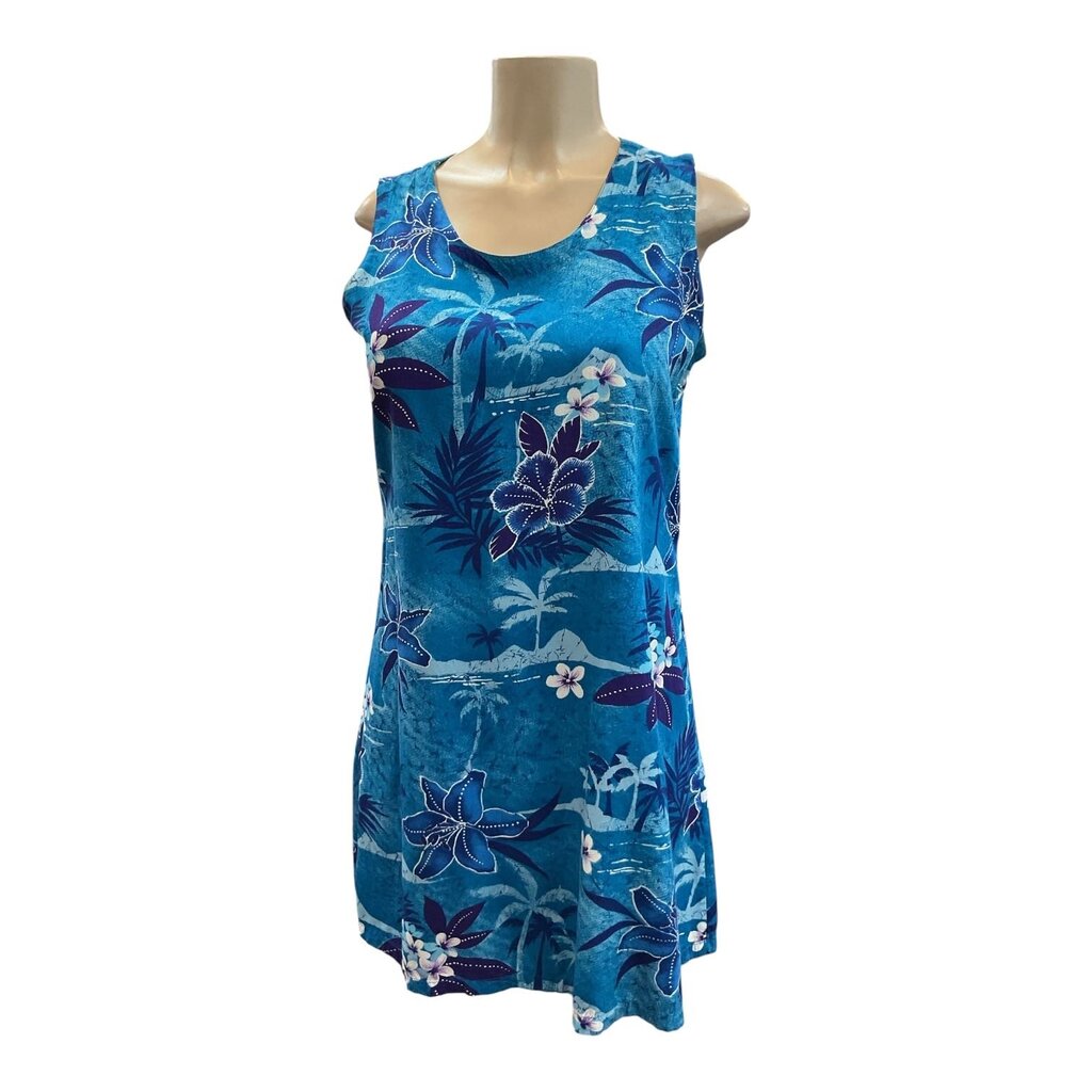 Peppermint Bay (Med) Blue Sleeveless Floral Dress