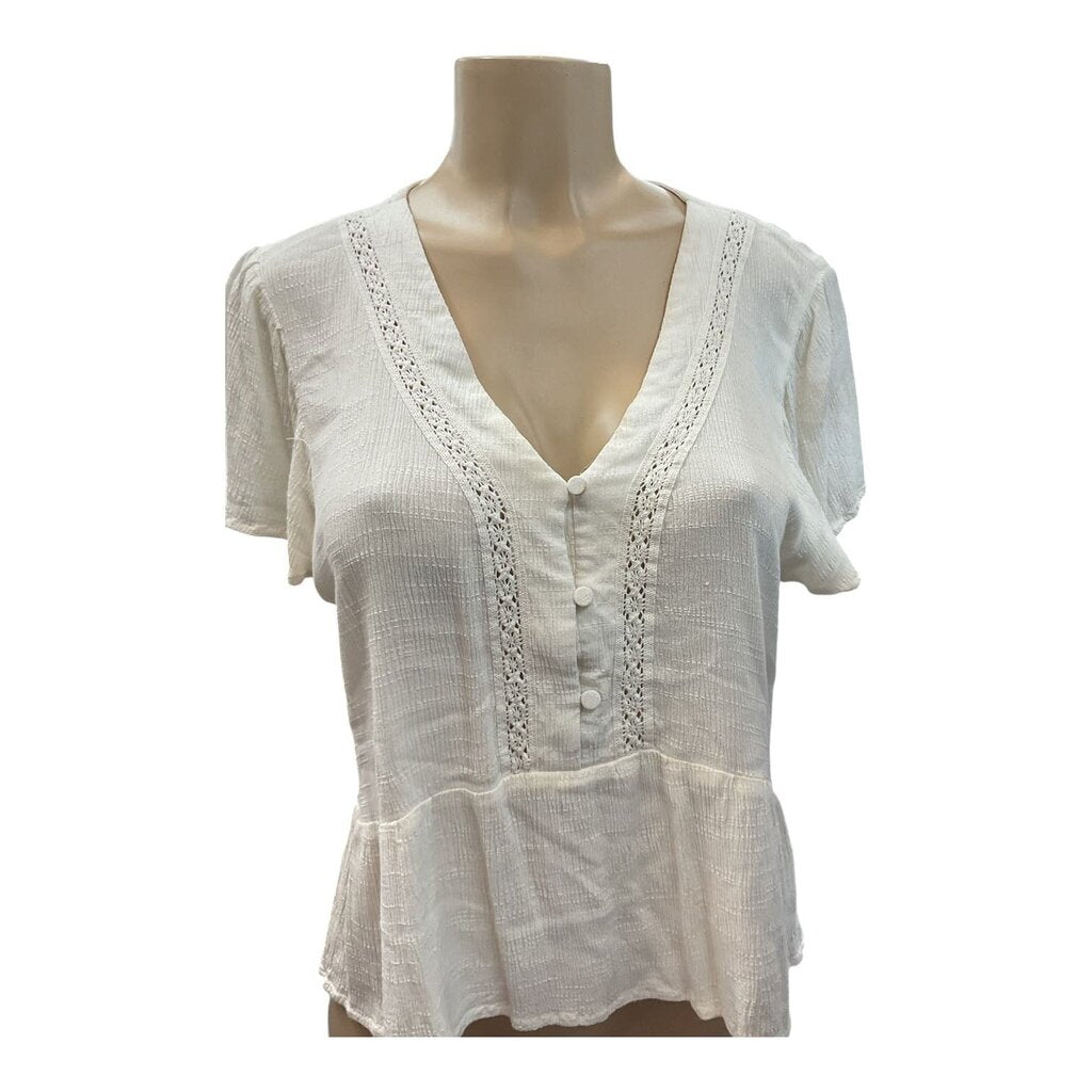 Eyeshadow (XL) Cream Blouse S/S