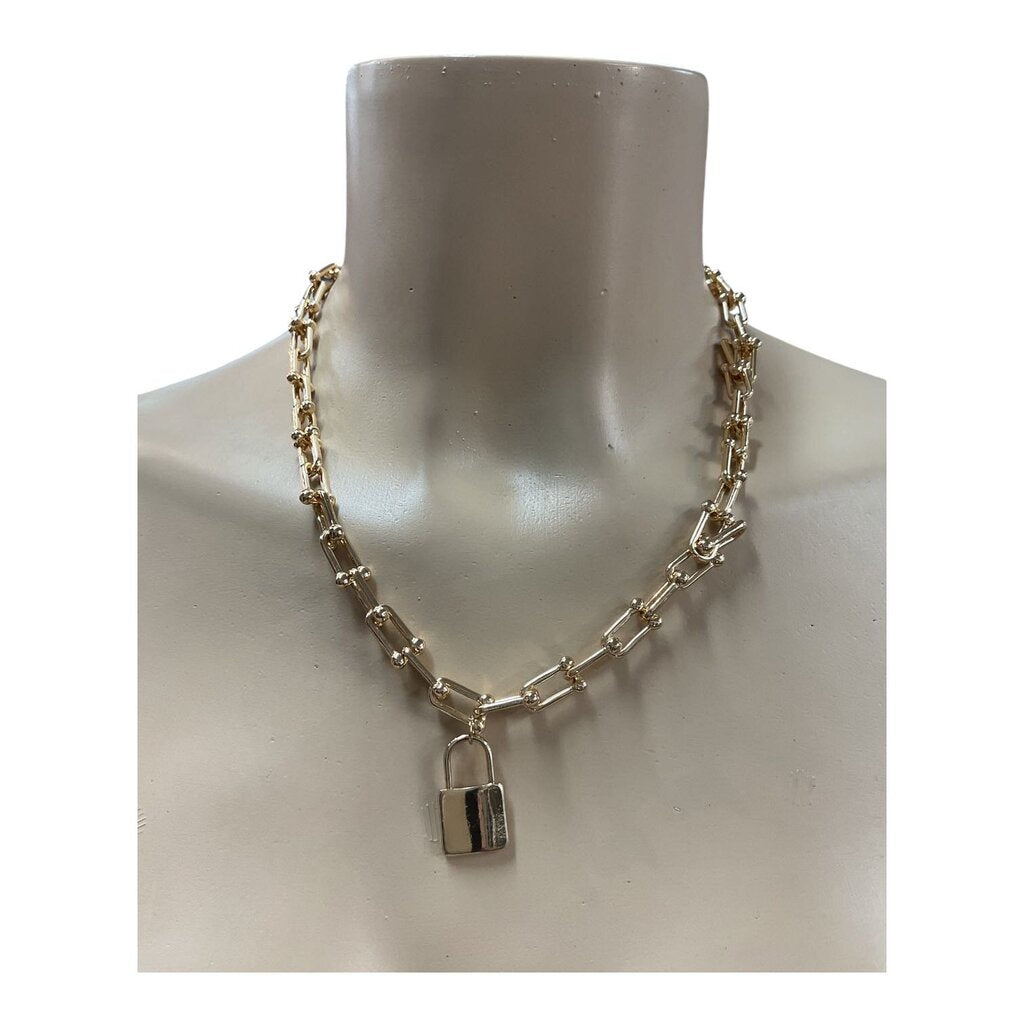LJ Sonder Gold Locket Necklace