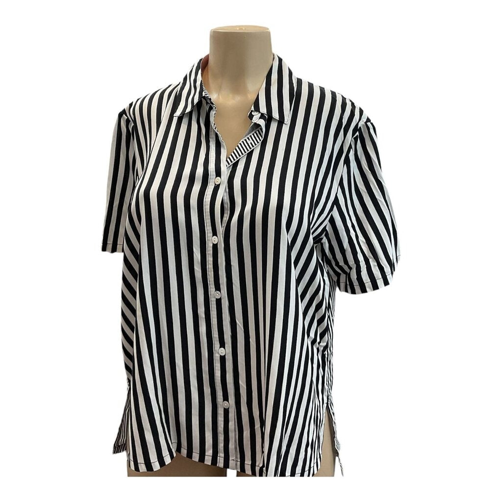 Jane + Delancey (Med) Black and White Button Down Blouse