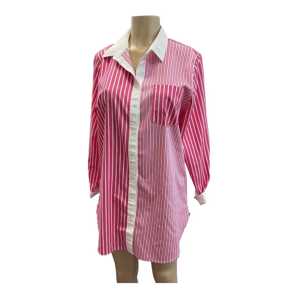 Chicos (2) Pink and White L/S Blouse