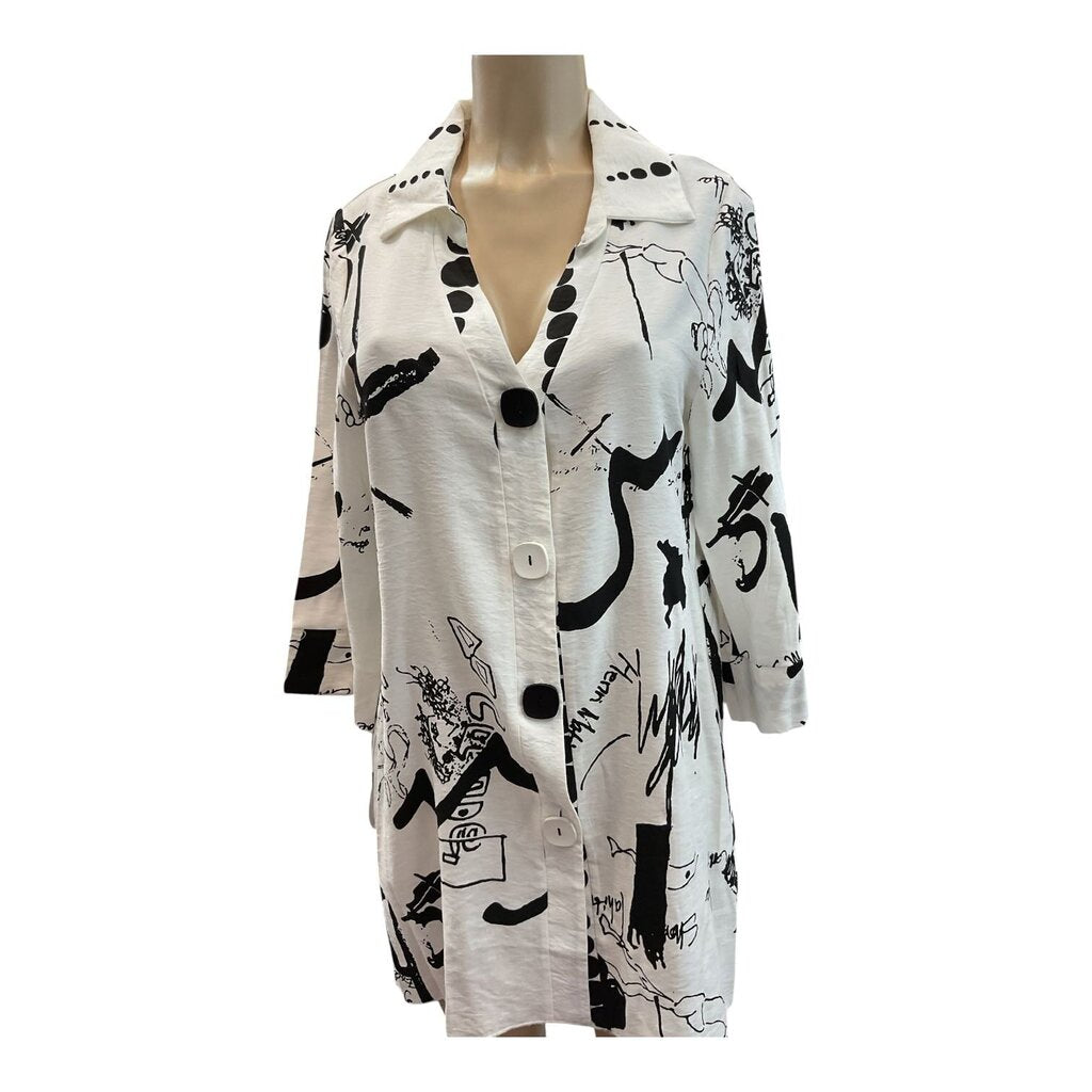Kamana (Small) Black and White Blouse Oversized
