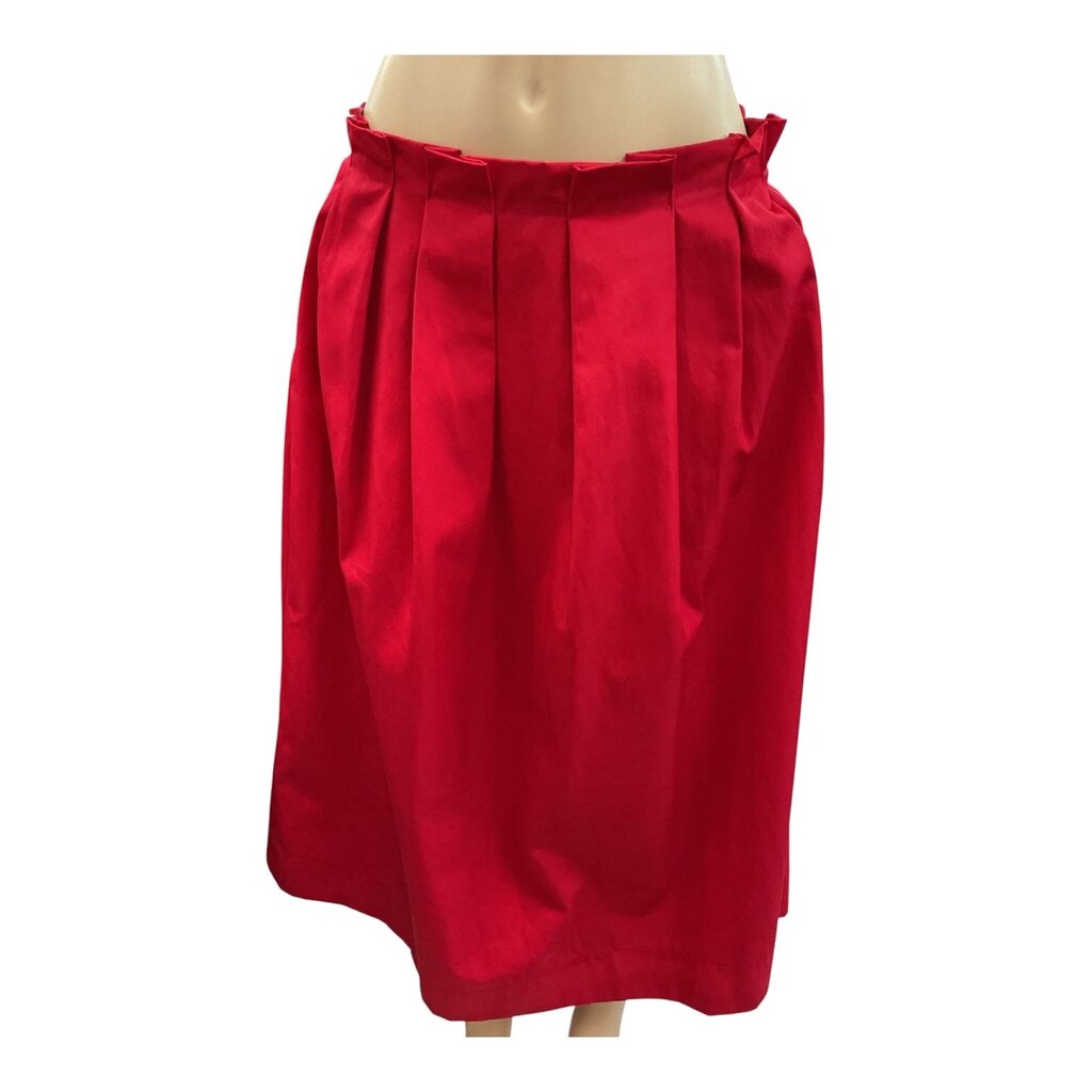 Zara (Med) Red Wide Flutter Skirt