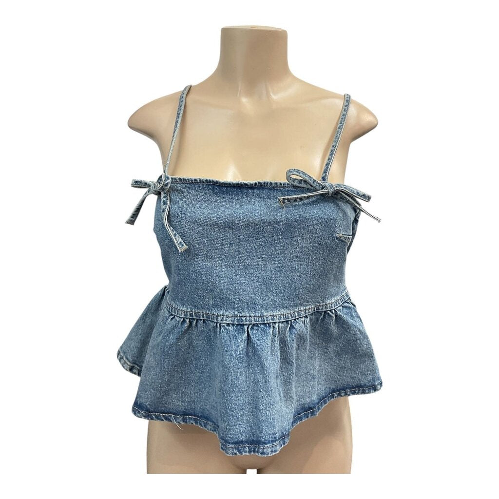 Wild Fable (Small) Denim Spaghetti Strapped Shirt