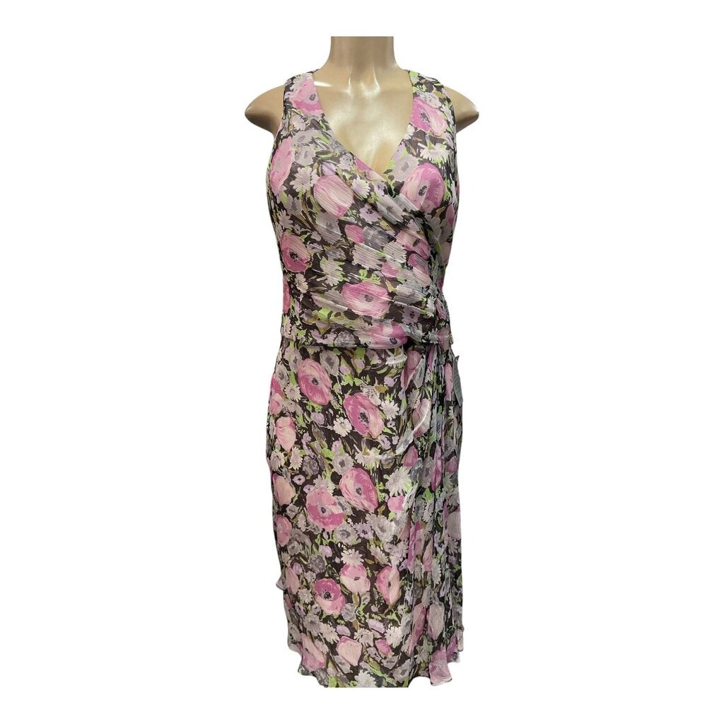 Lauren (12) Pink Sleeveless Floral Dress