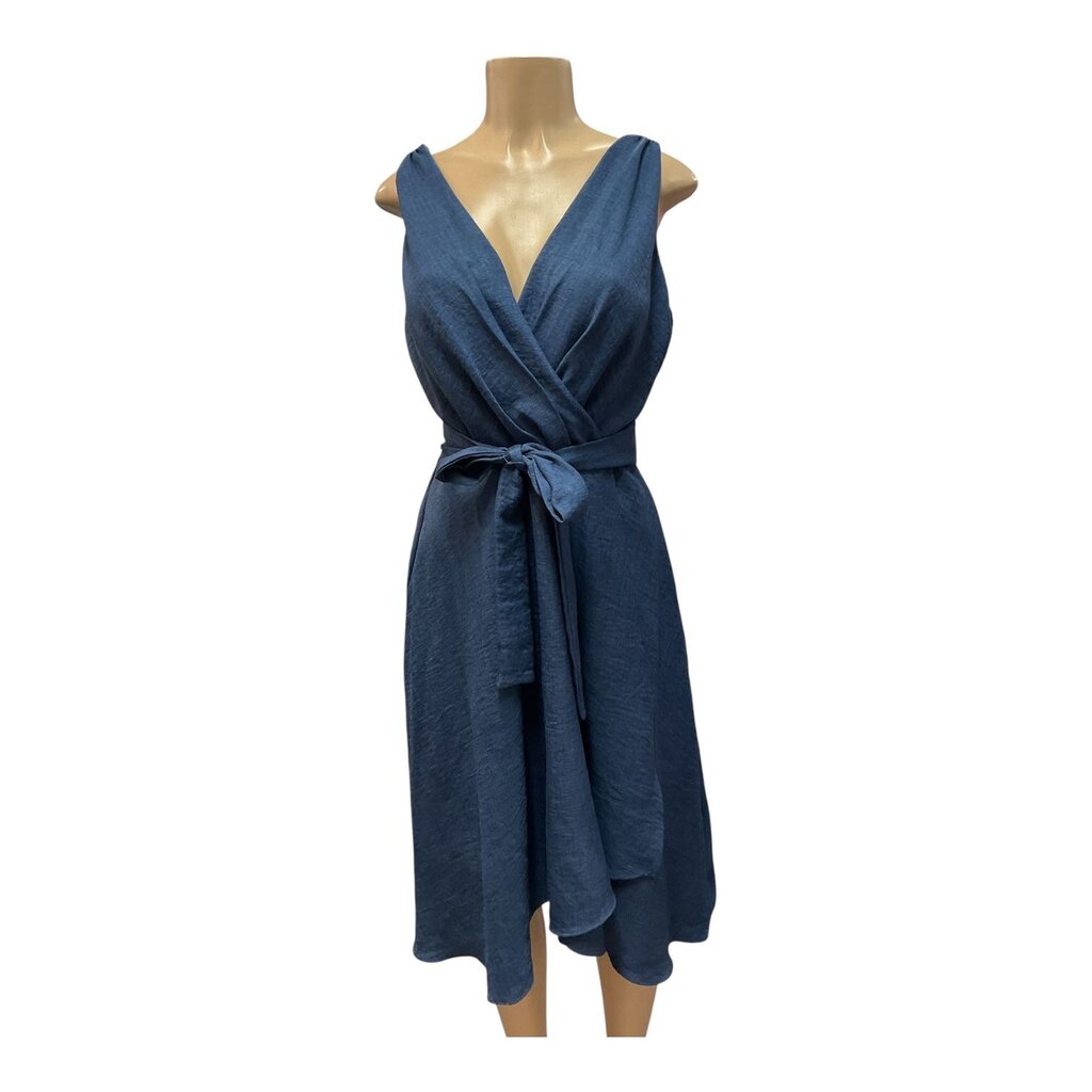 DKNY (12) Blue Sleeveless Dress Midi