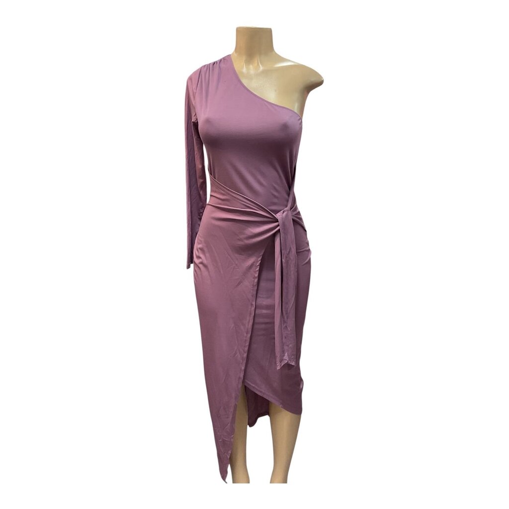 Fashion (Small) Purple One Shoulder L/S Dress