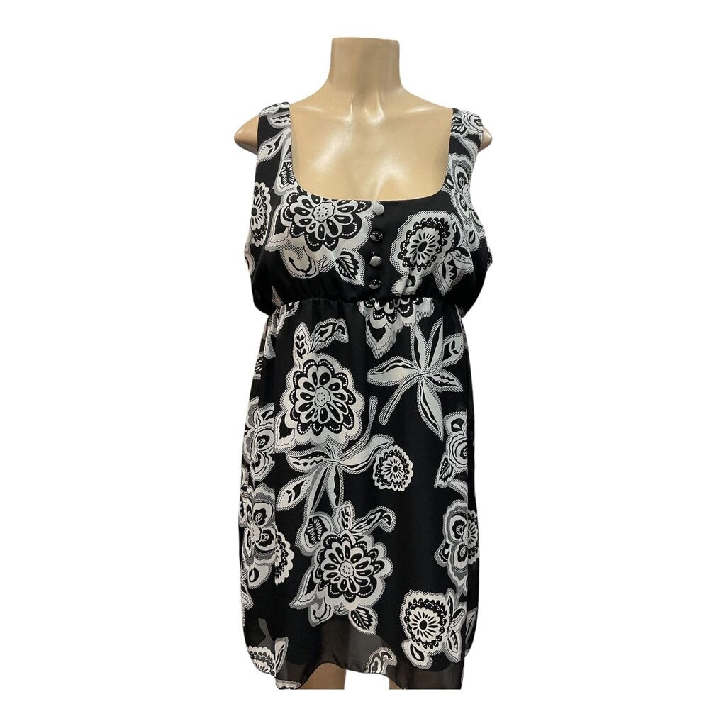 Blush (XL) Black and White Sleeveless Dress