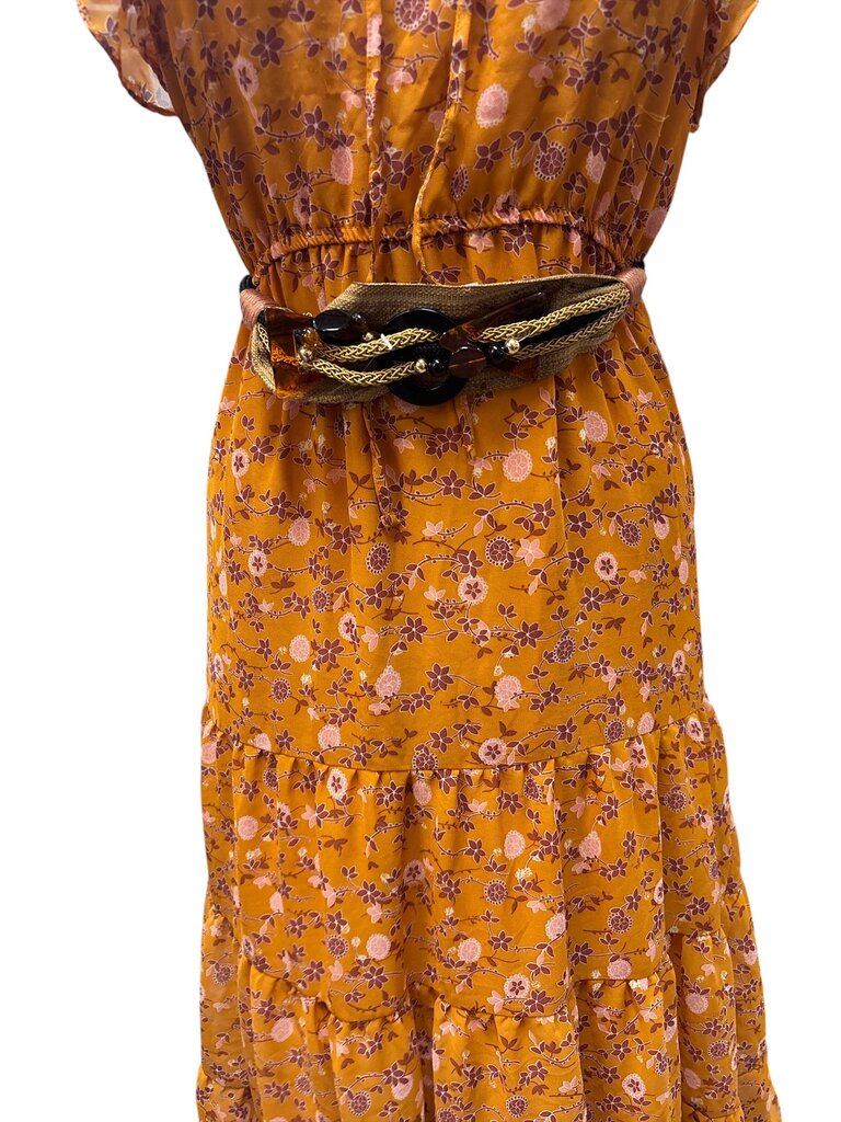 Beaded and Fabric Belt