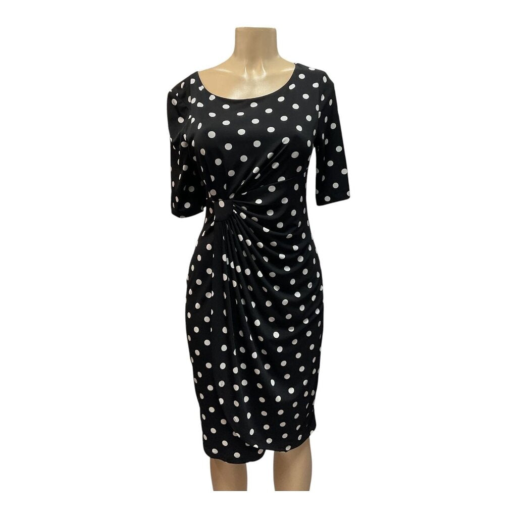 Connected Apparel (8) Black Polka Dot S/S Dress