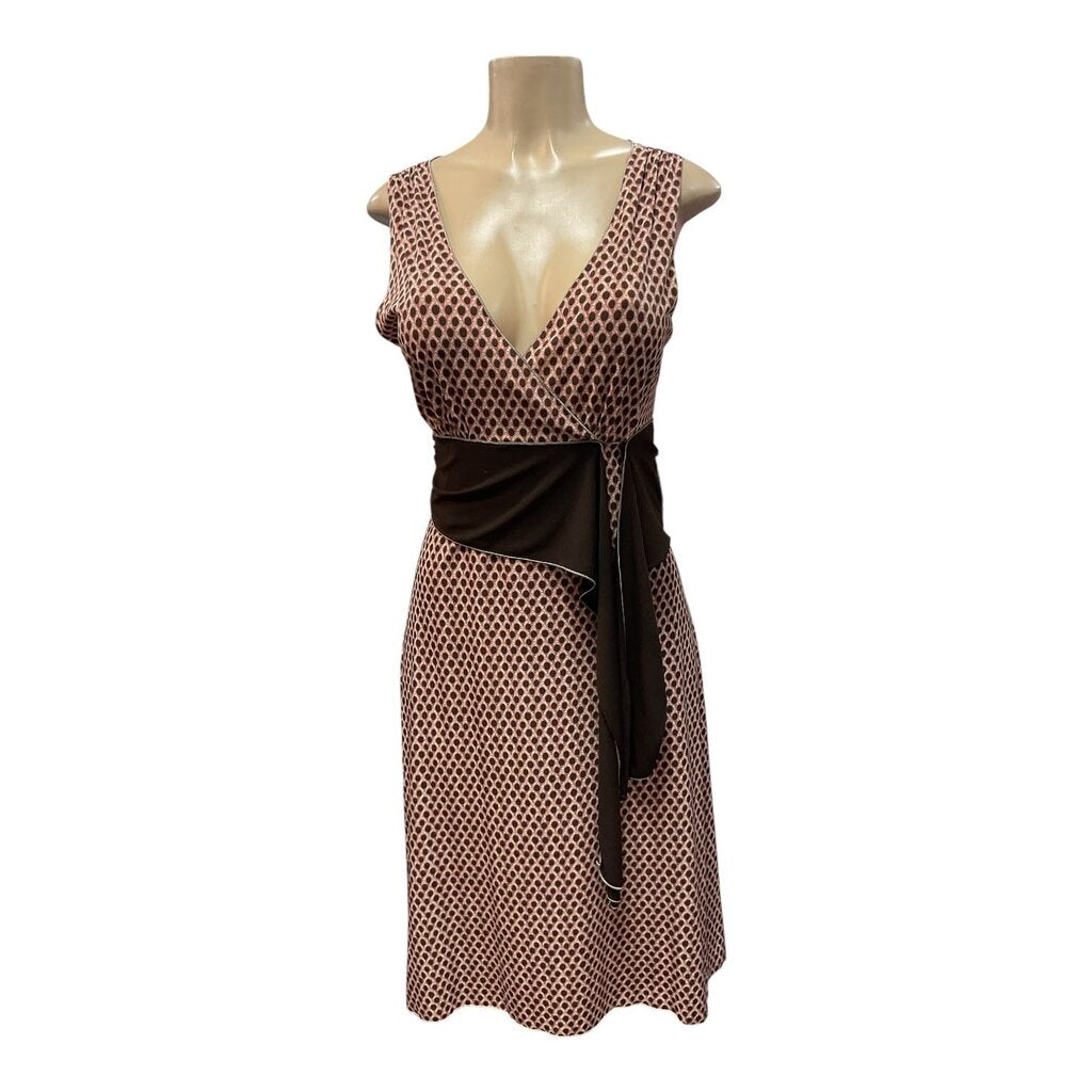Max Studio (Small) Tan and Pink Sleeveless Dress
