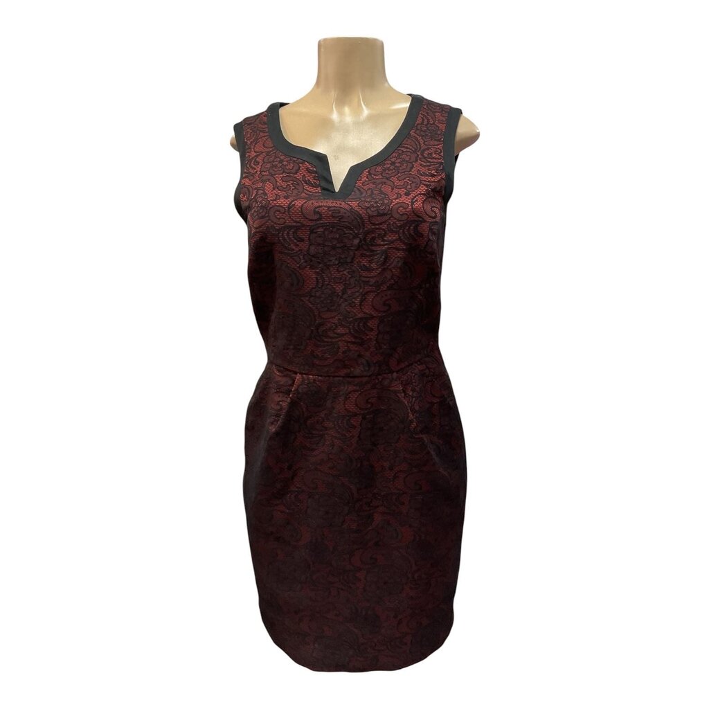 Anna Field (38) Maroon and Black Lace Sleeveless Dress