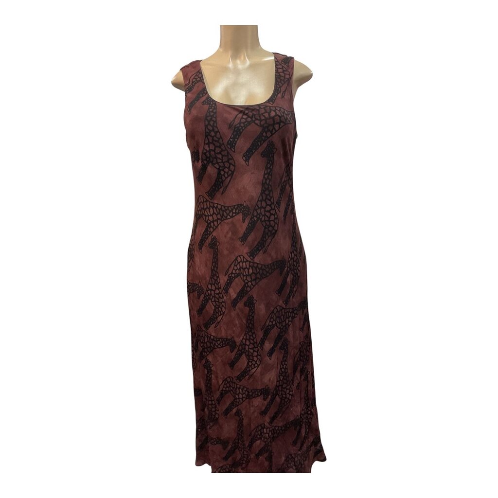 Plum/Black (Large) Long Sleeveless Dress