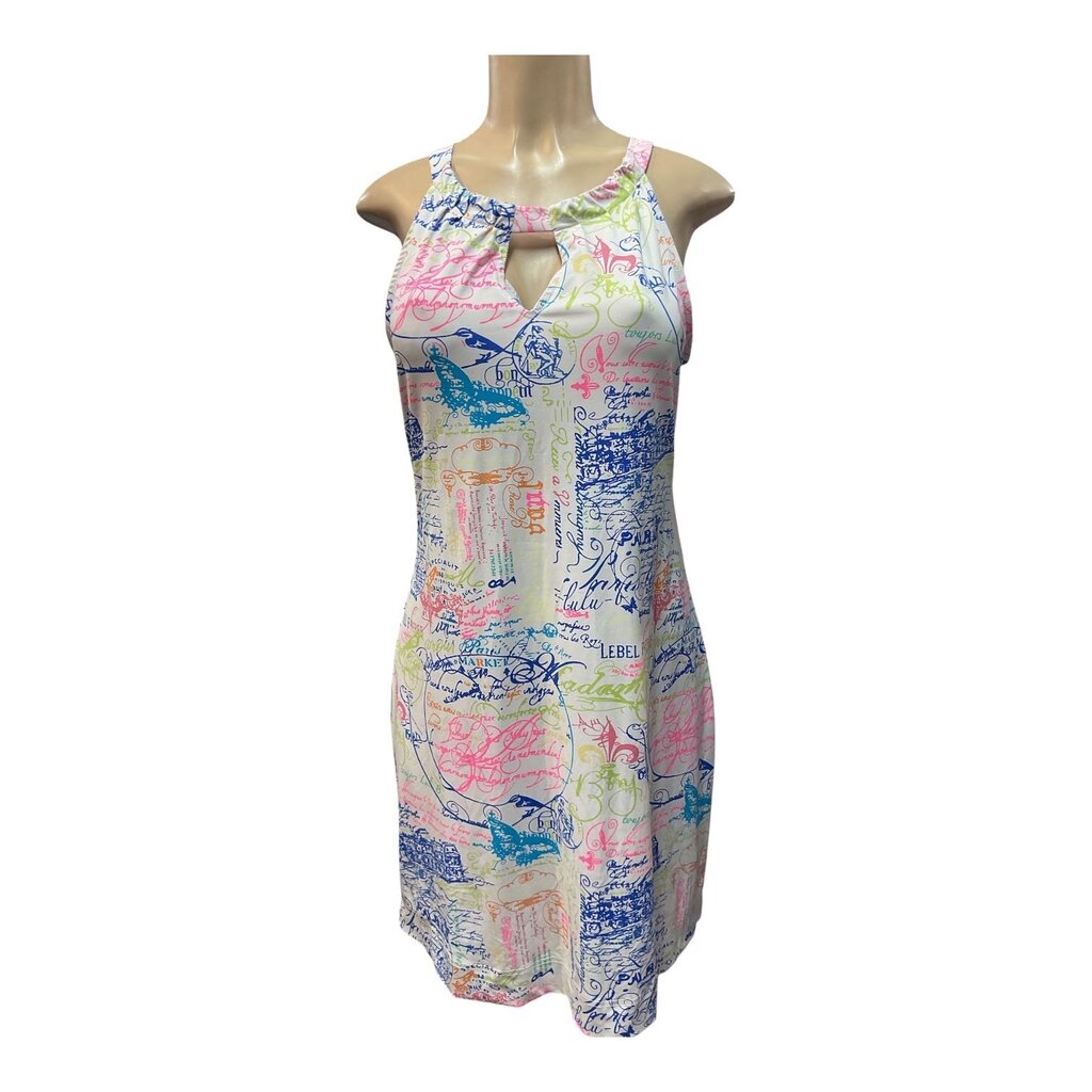 Lula B (Med) White Market Printed Sleeveless Dress