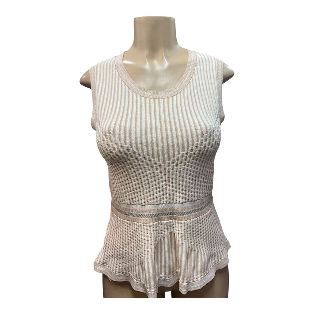 BCBG (Med) Tan Sleeveless Sweater Blouse