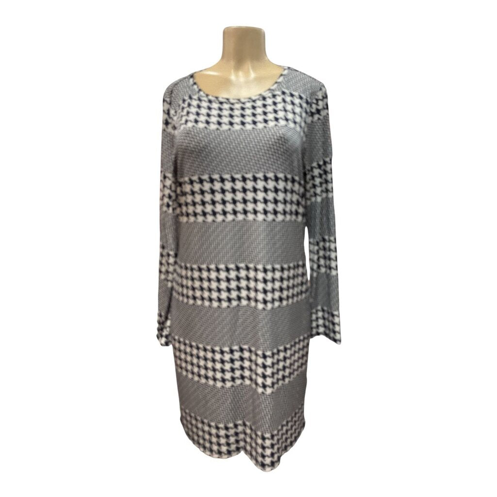 Michael Kors (XL) Blue and White L/S Dress