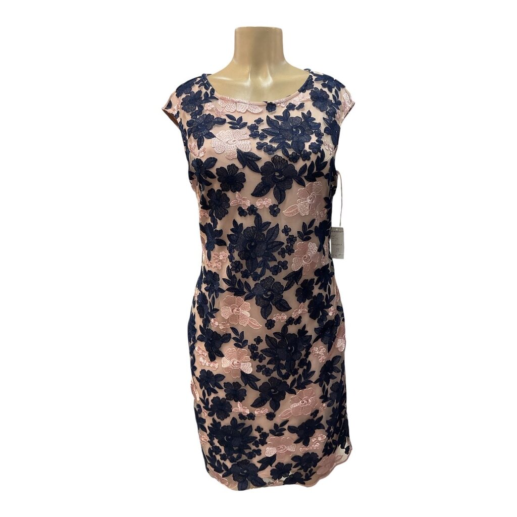 Roz & Ali (12) Pink and Blue Sleeveless Fitted Dress NEW
