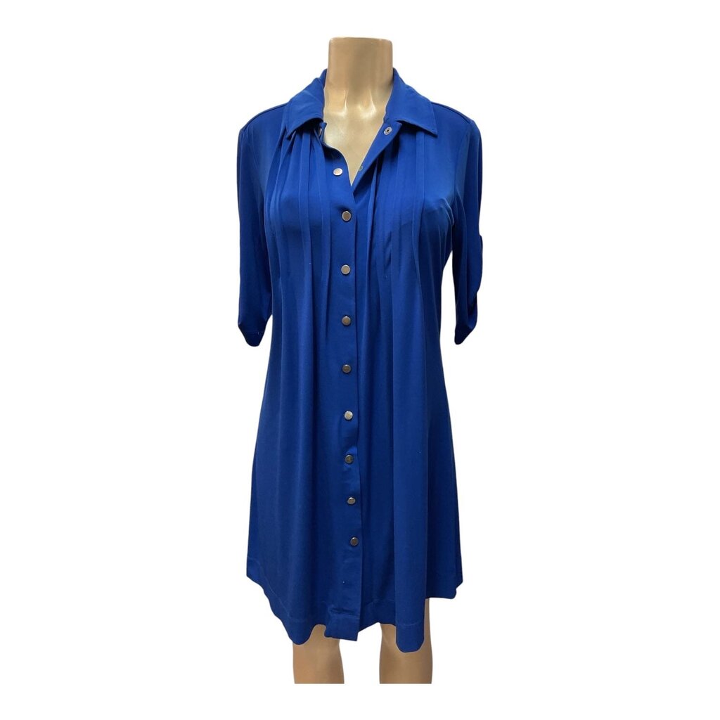 Calvin Klein (10) Blue Button Down Cotton Dress