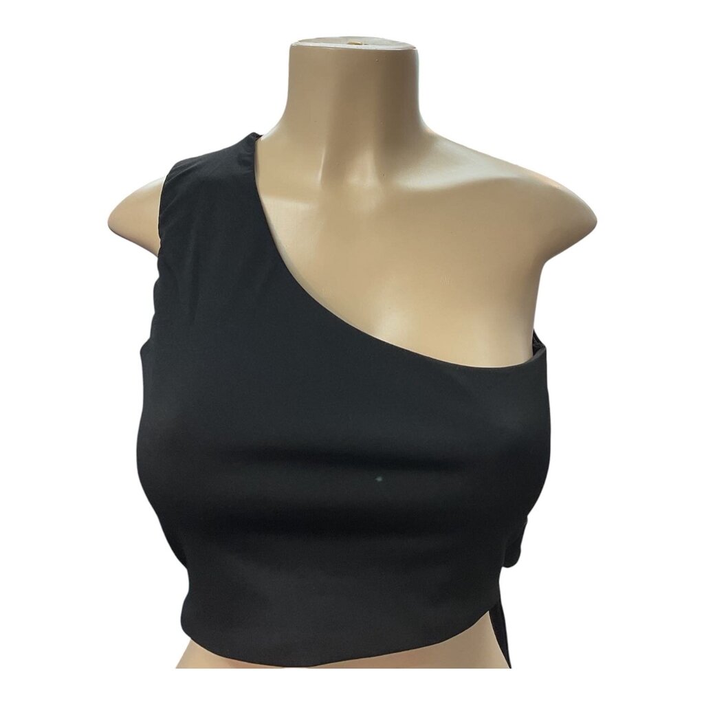Vestidos (Small) Black One Shoulder Crop Top