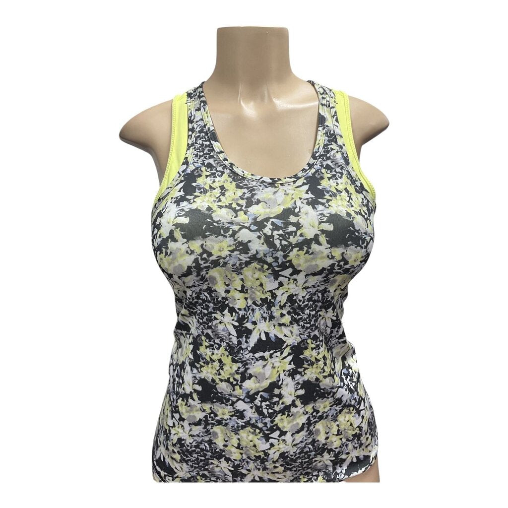Lululemon (4) Yellow and Grey Racerback Tank