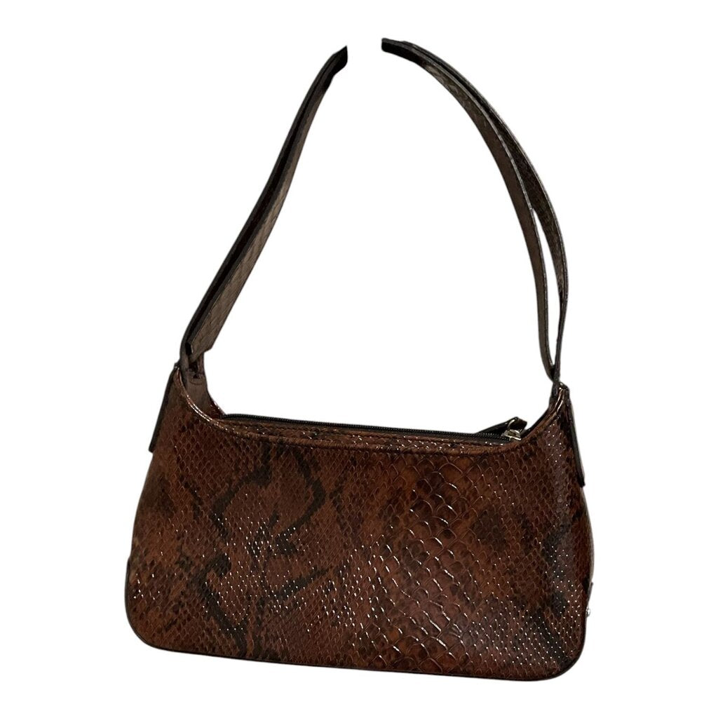 Rosetta black and brown snakeskin shoulder bag