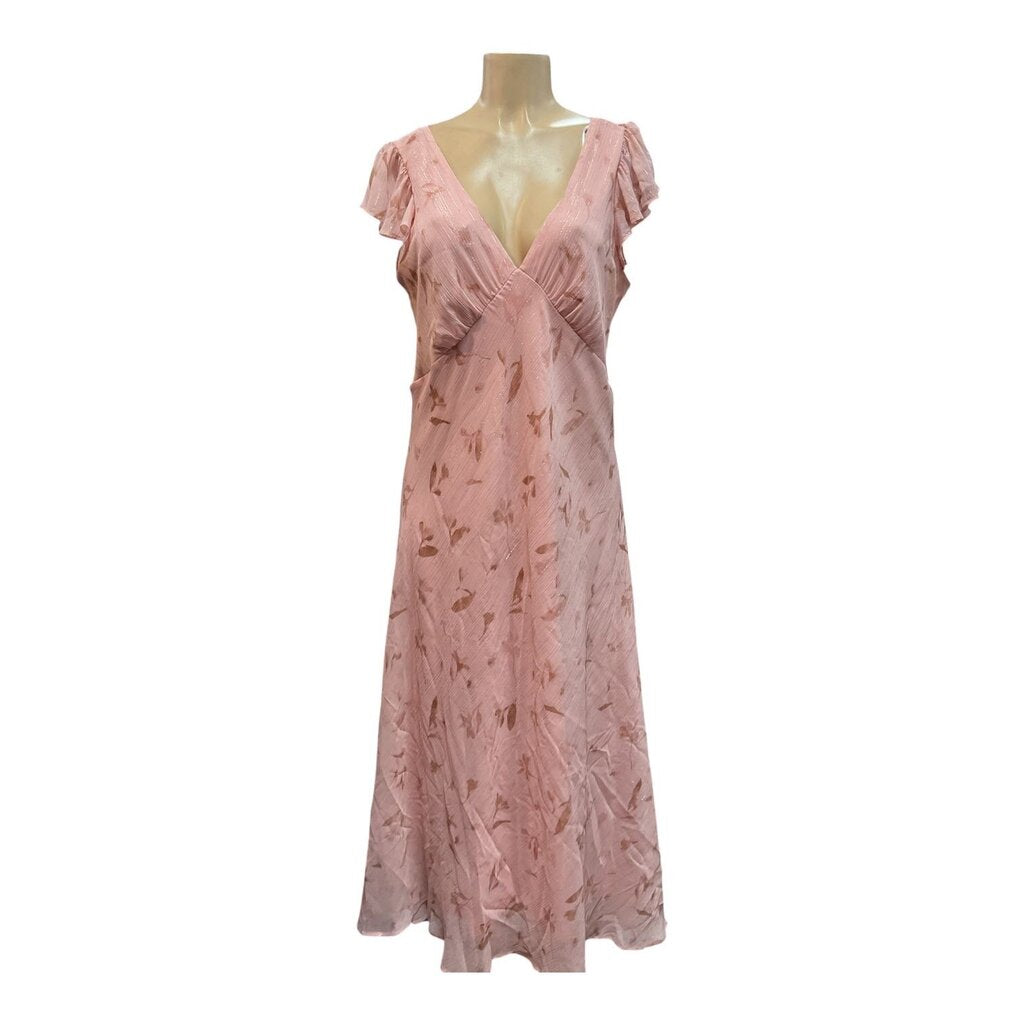 Calvin Klein pink chiffon dress