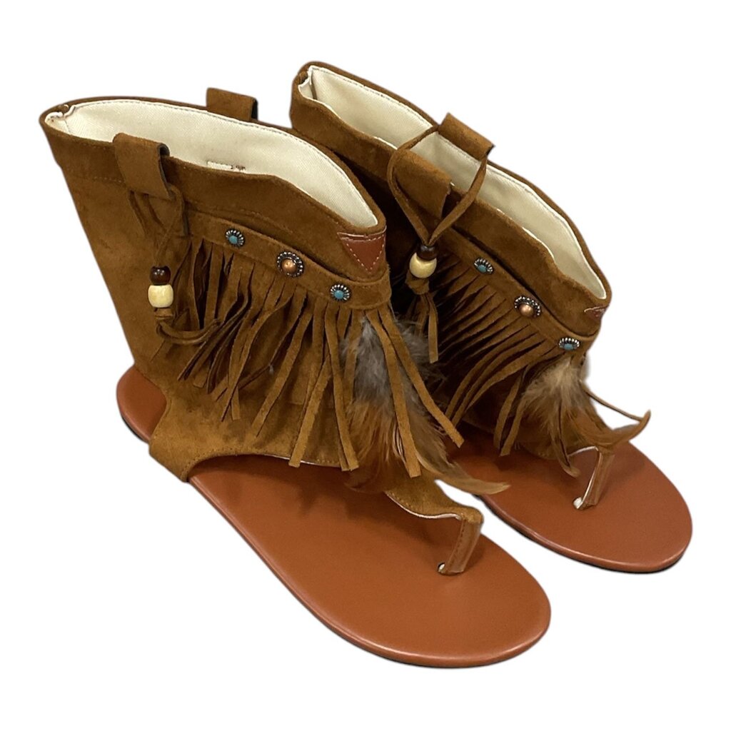 MOW (9.5) Brown Fringe Sandals NWOT