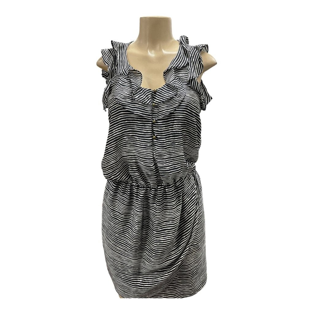 COLLECTIVE CONCEPTS (S) BLACK & WHITE STRIP DRESS