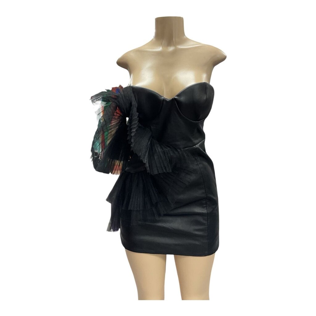 Cisos Design(8) Black leather mini dress