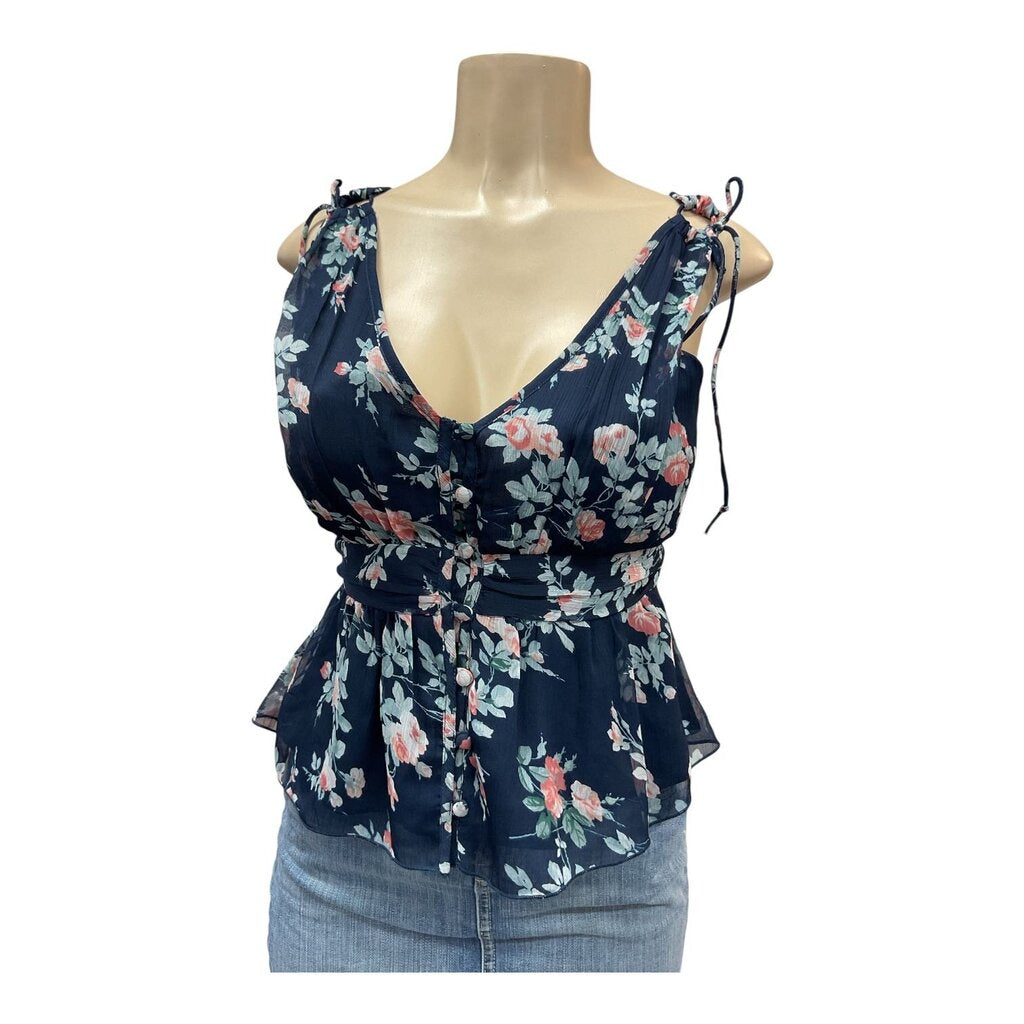 Majorelle (S) Purple Lace Peplum Top