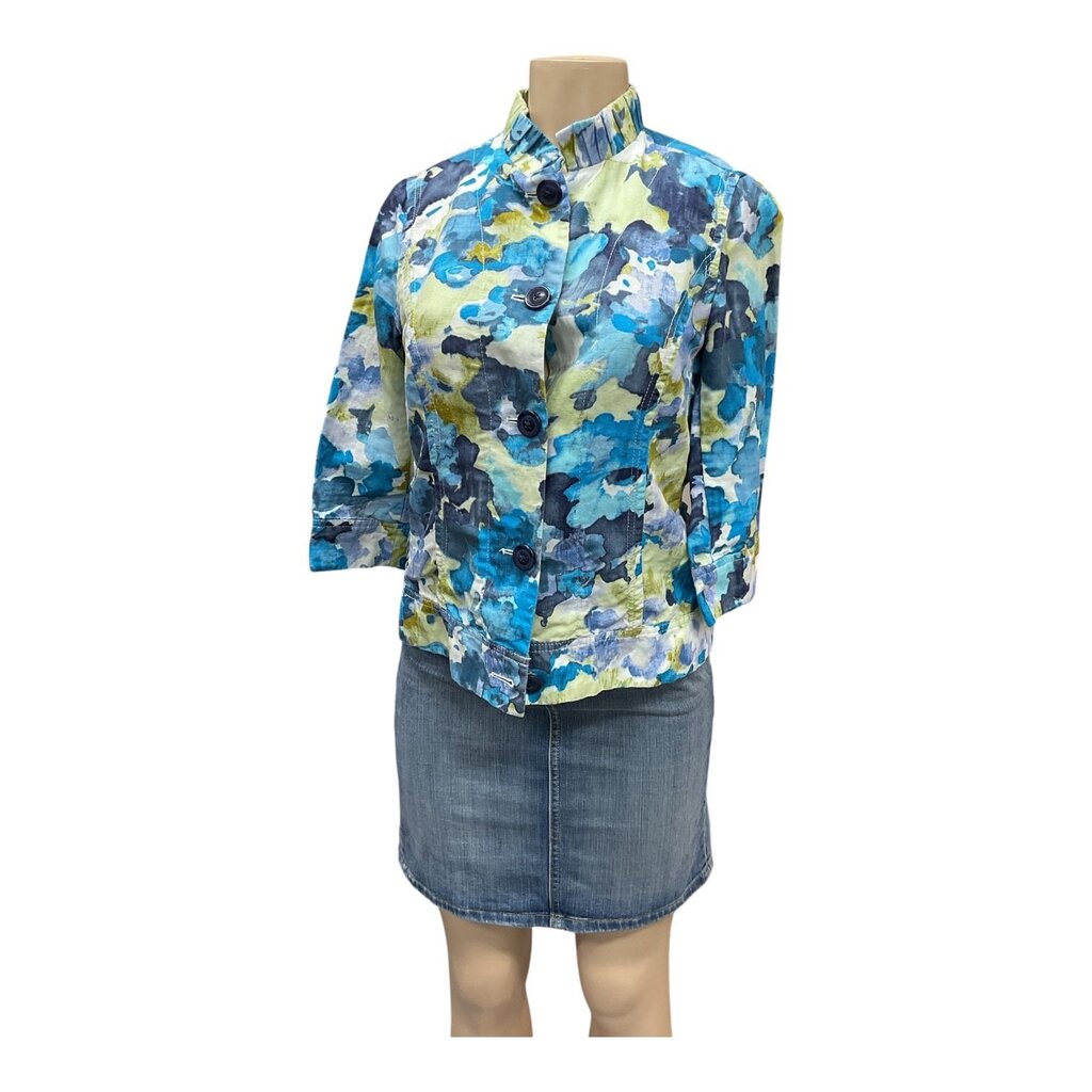 uoozee blue and orange blouse
