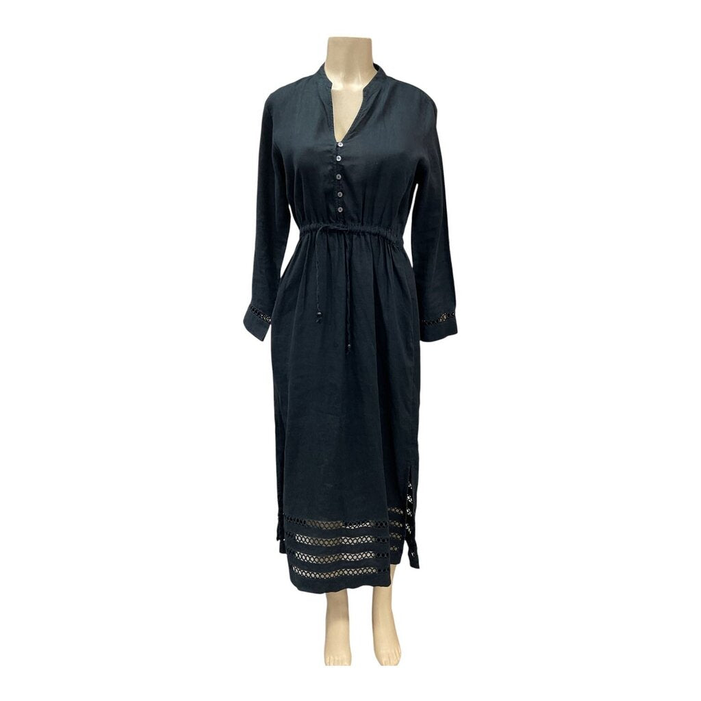 Tahari black linen maxi dress – Memories On Wayberry Consignment