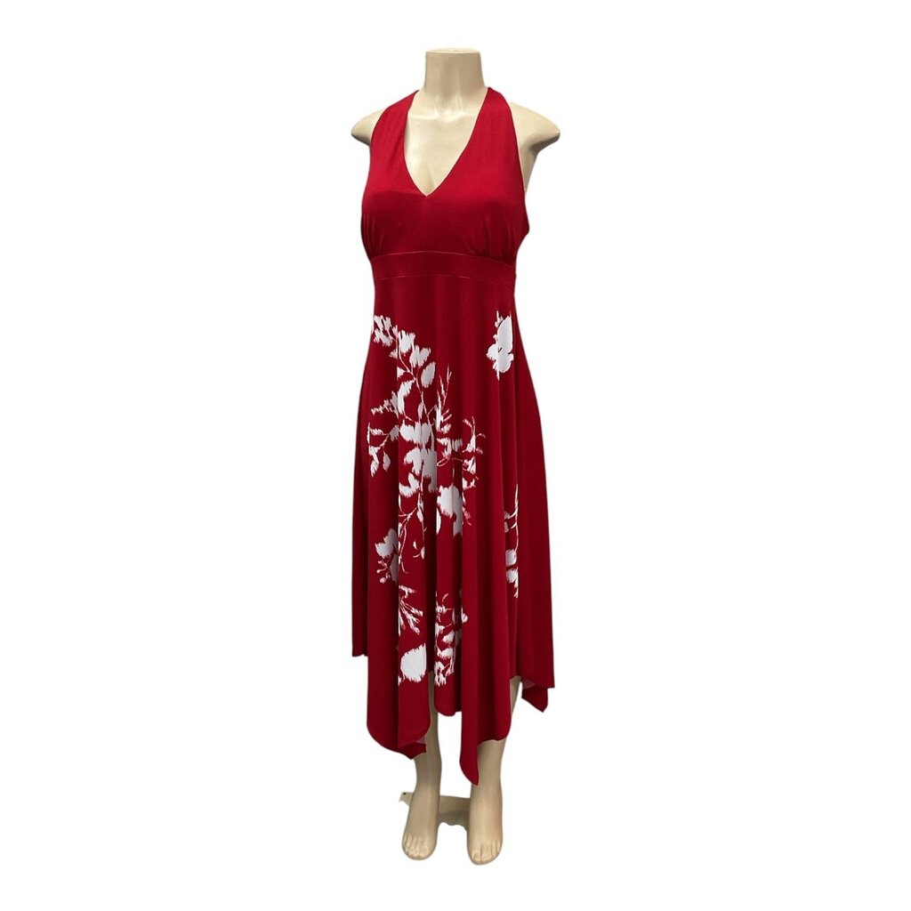 INC (14) Red and White Sleeveless Dress