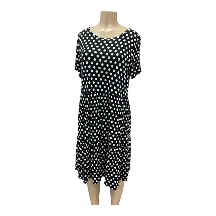 INC (14) Red and White Sleeveless Dress