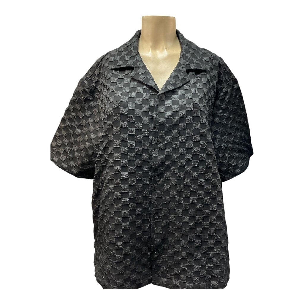 Nova Men (xl) Crinkled Checkers Shirt