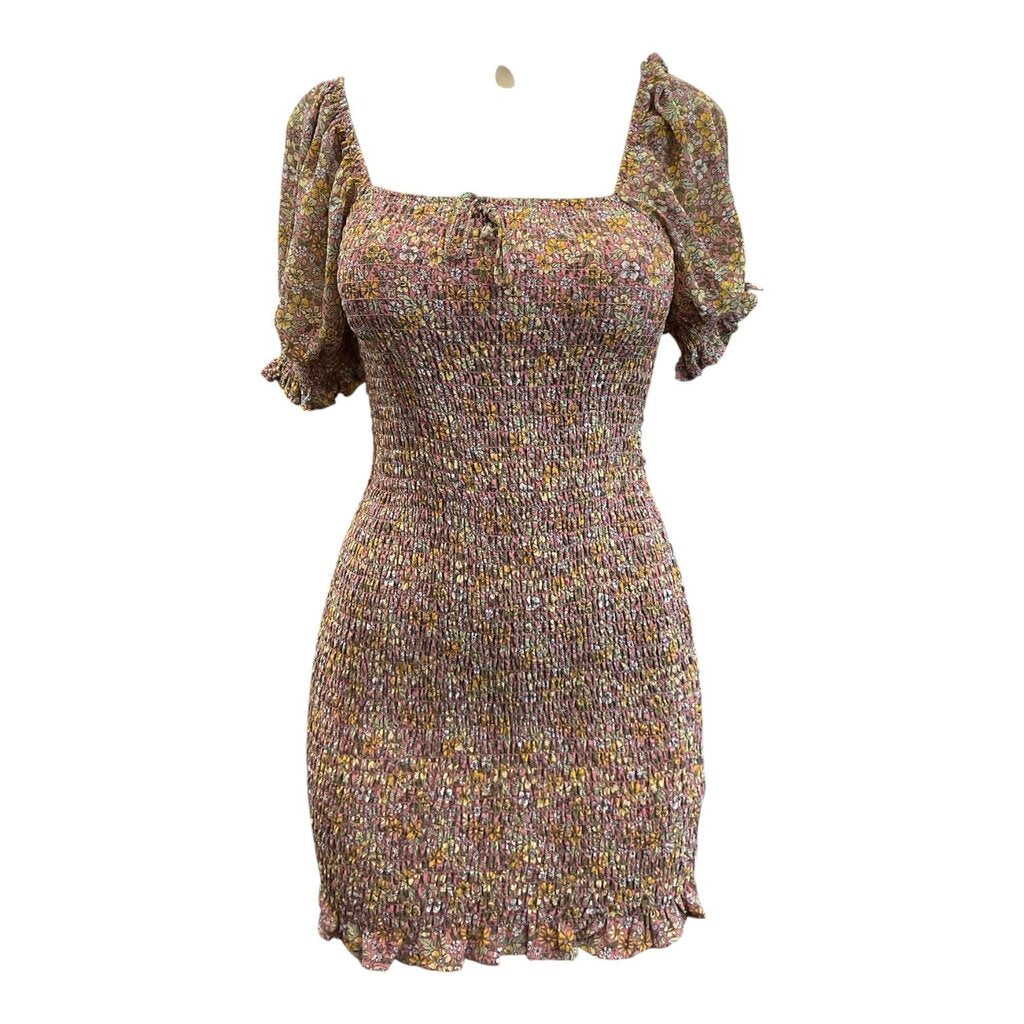 Forever 21 (Small) Pink, yellow and green Fitted Dress
