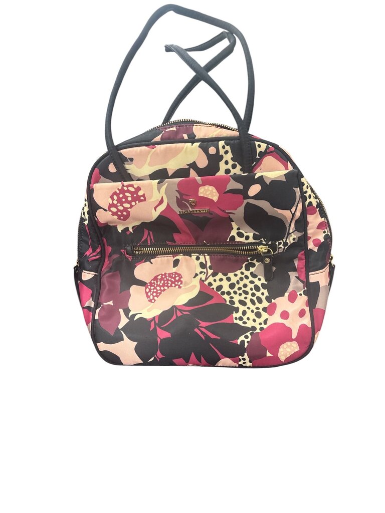 Spartina 449 Floral Handbag w/Pink/Black/White Botanical Pattern
