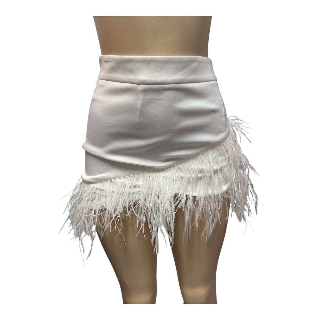 Fashionova (Small) White Feather Skirt