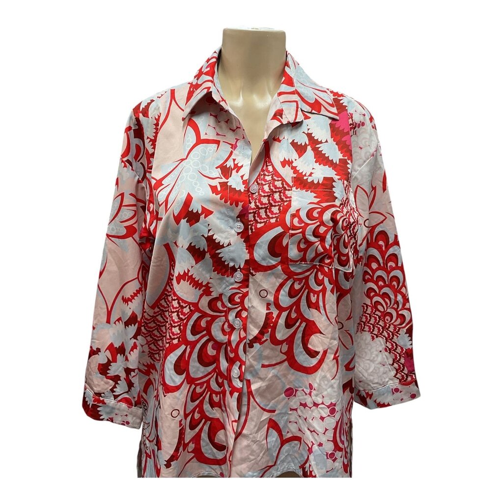 Red, Blue, and (Small) White L/S Button Down