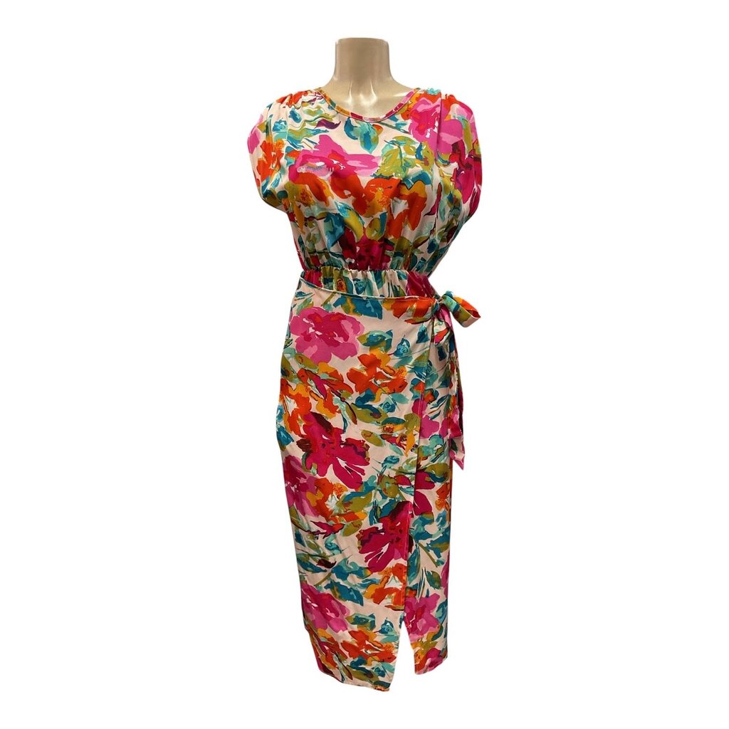 Printed Floral (Med) Wrap Dress Midi