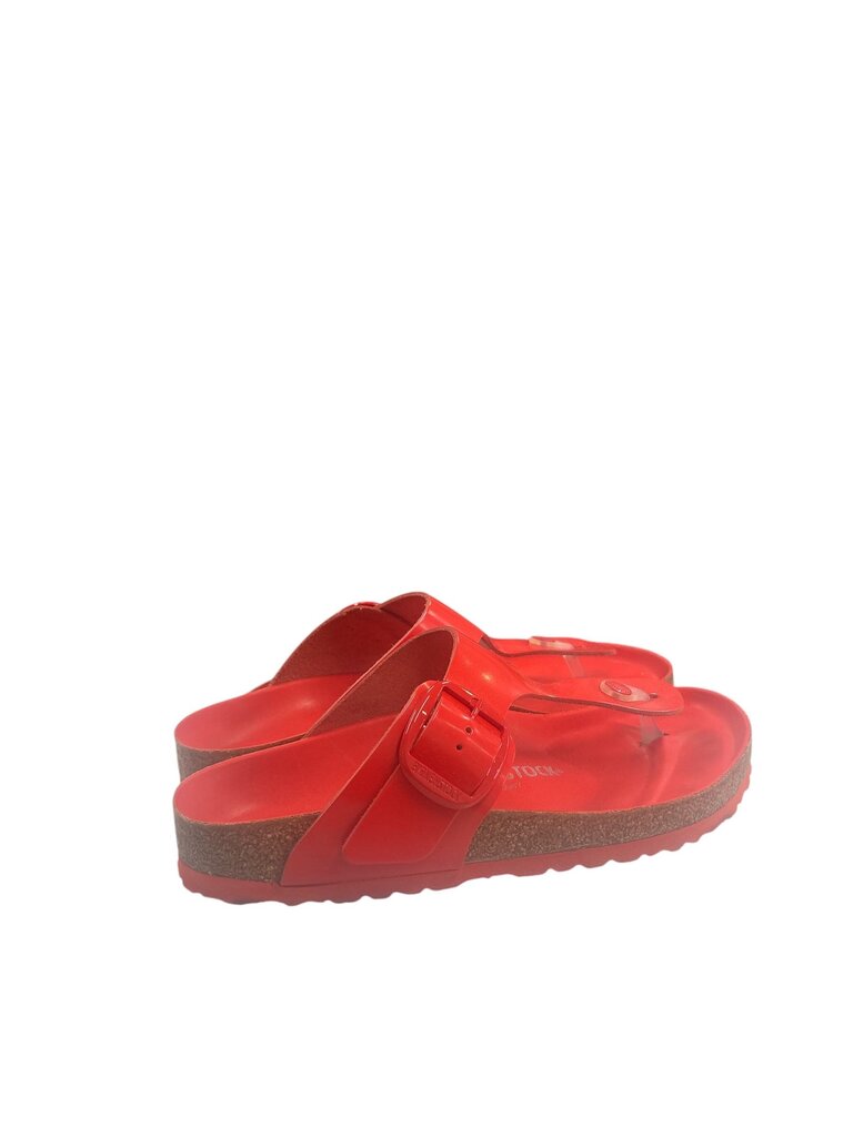 Birkenstock (9.0) Gizeh Big Buckle High Shine Tomato