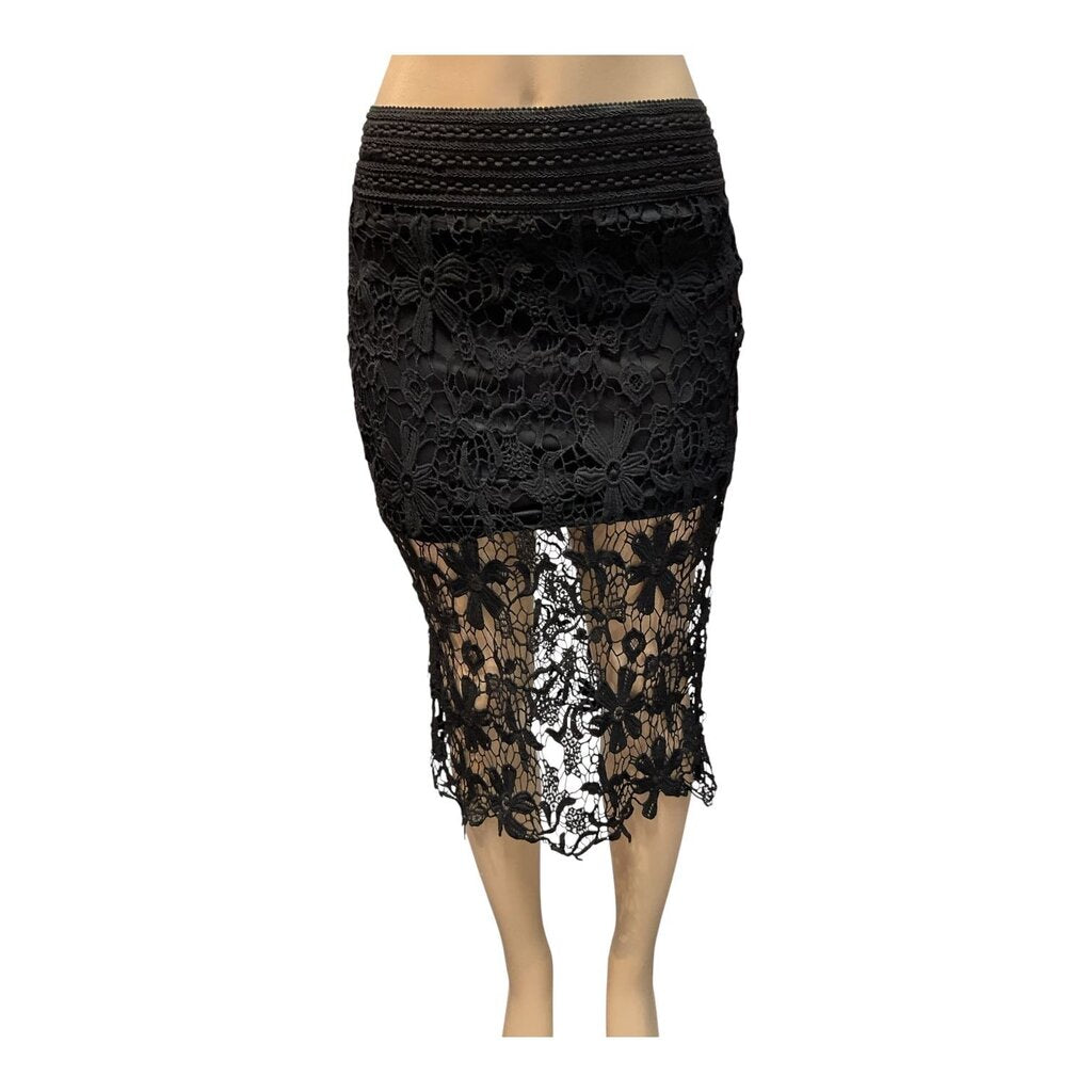 Meraki (1) Black Netted Skirt