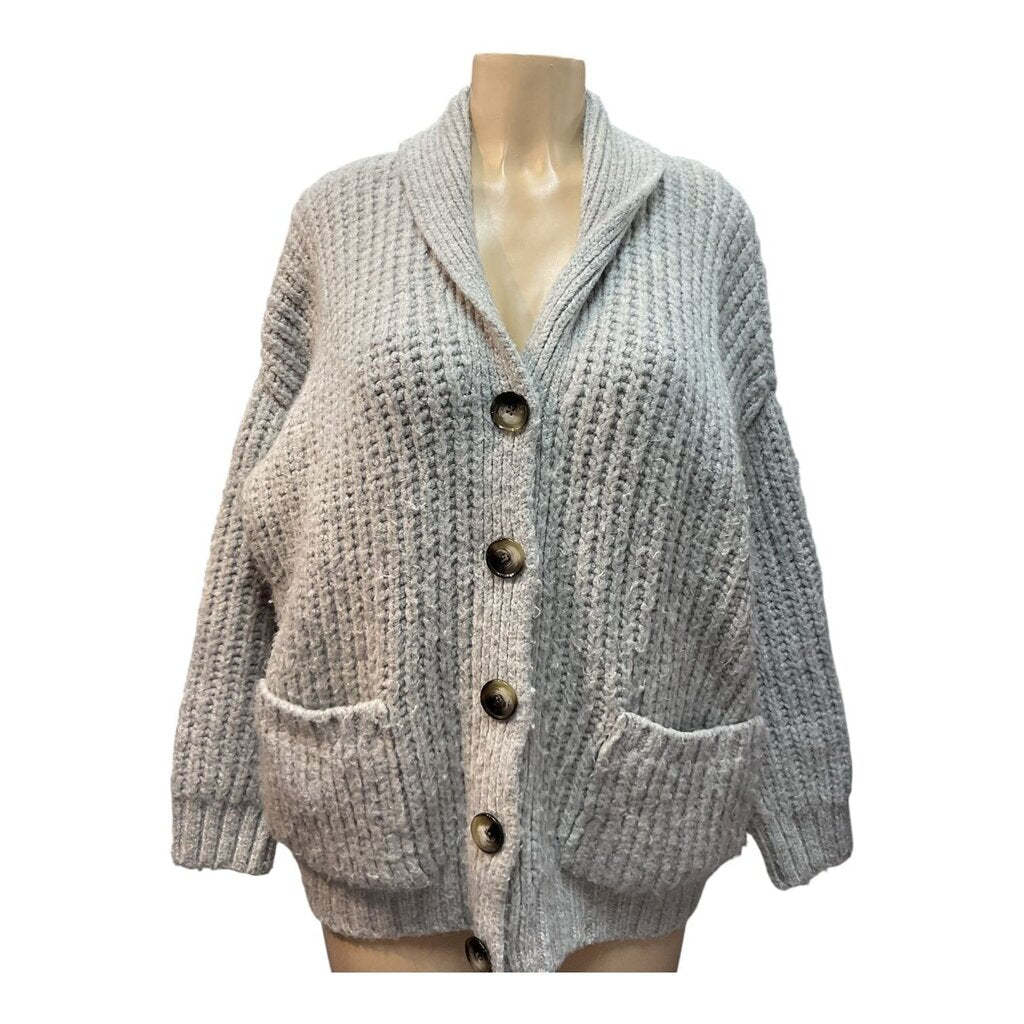 Zara (Med) Grey Oversized Sweater Cardigan