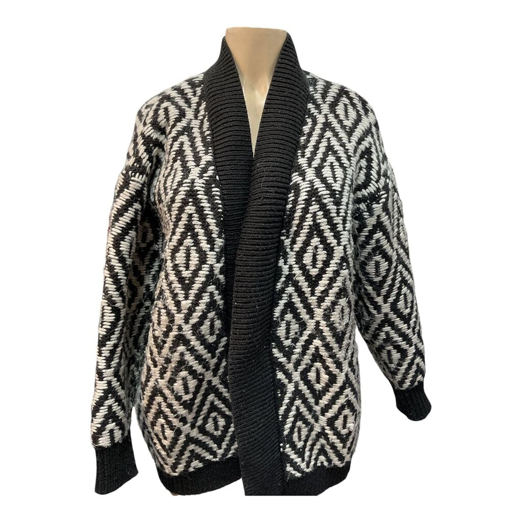 H and M (Med) Black and White Oversized Cardigan Sweater