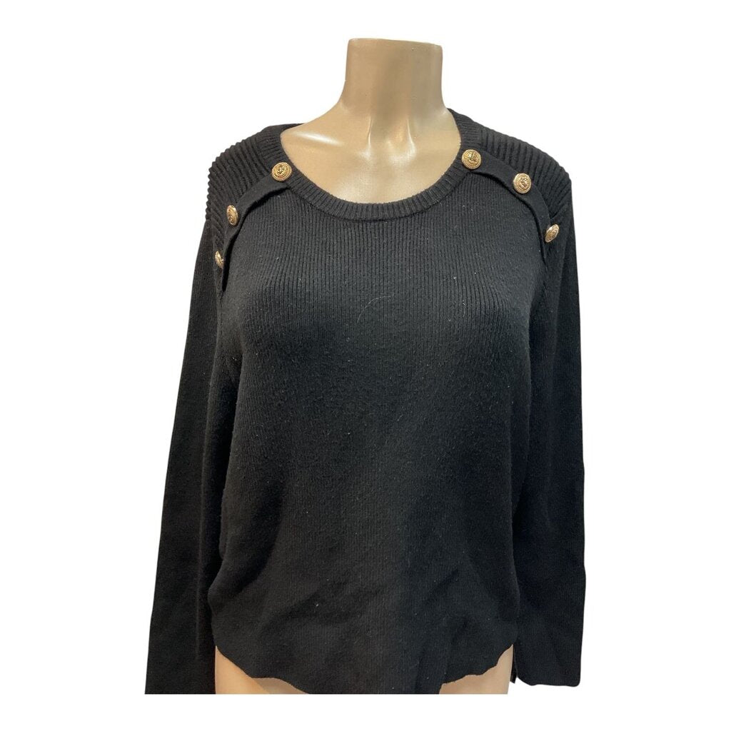 MNG (Med) Black Sweater Crew Neck