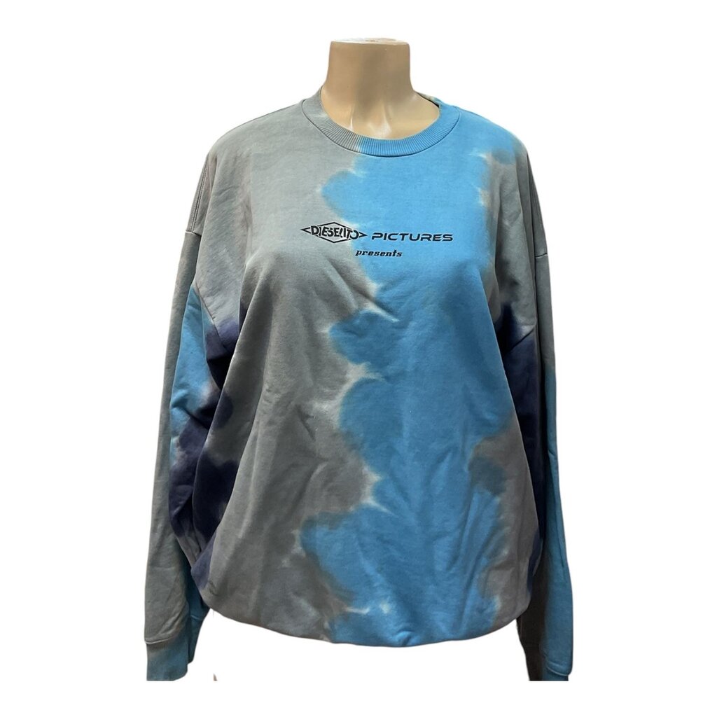 Diesel Pictures (Small) Cloud Grey and Blue Crew Neck