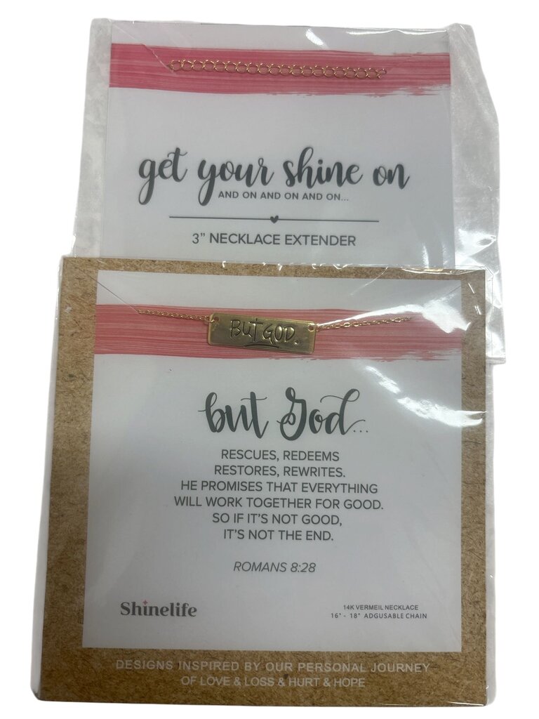 But God Shinelife 14k Gold Vermeil Bar Pendant