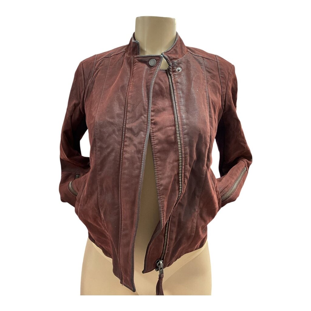 Free People (2) Wine Suede/Leather Jacket