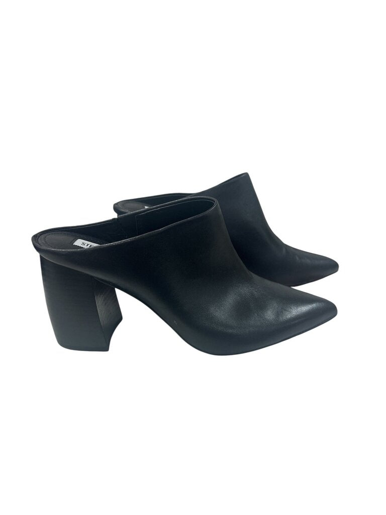 Steve Madden (8) Black Platform Wedge Slide